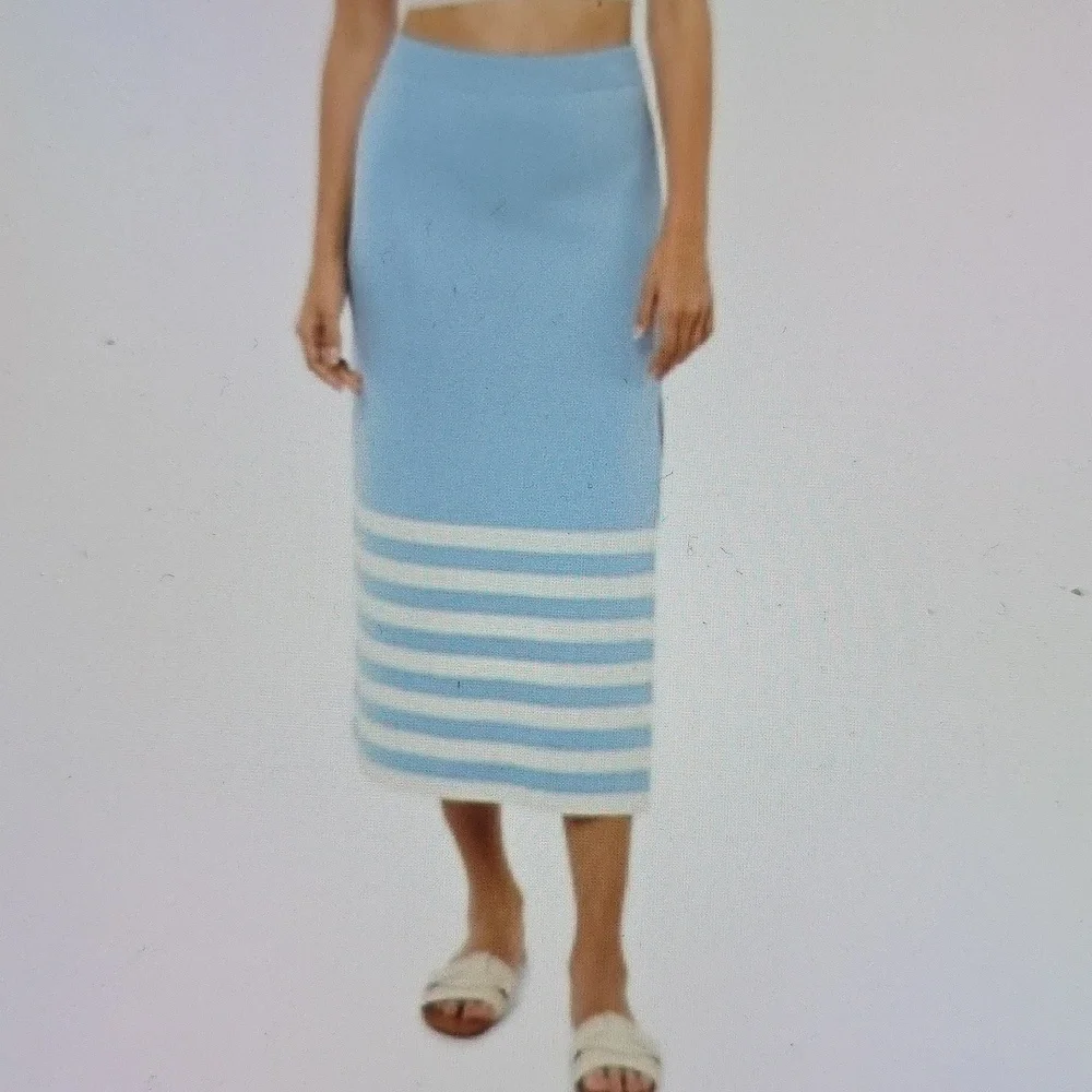 Edited By Remi Bader Blue Knit Skirt Wonens XL (New) (W257)